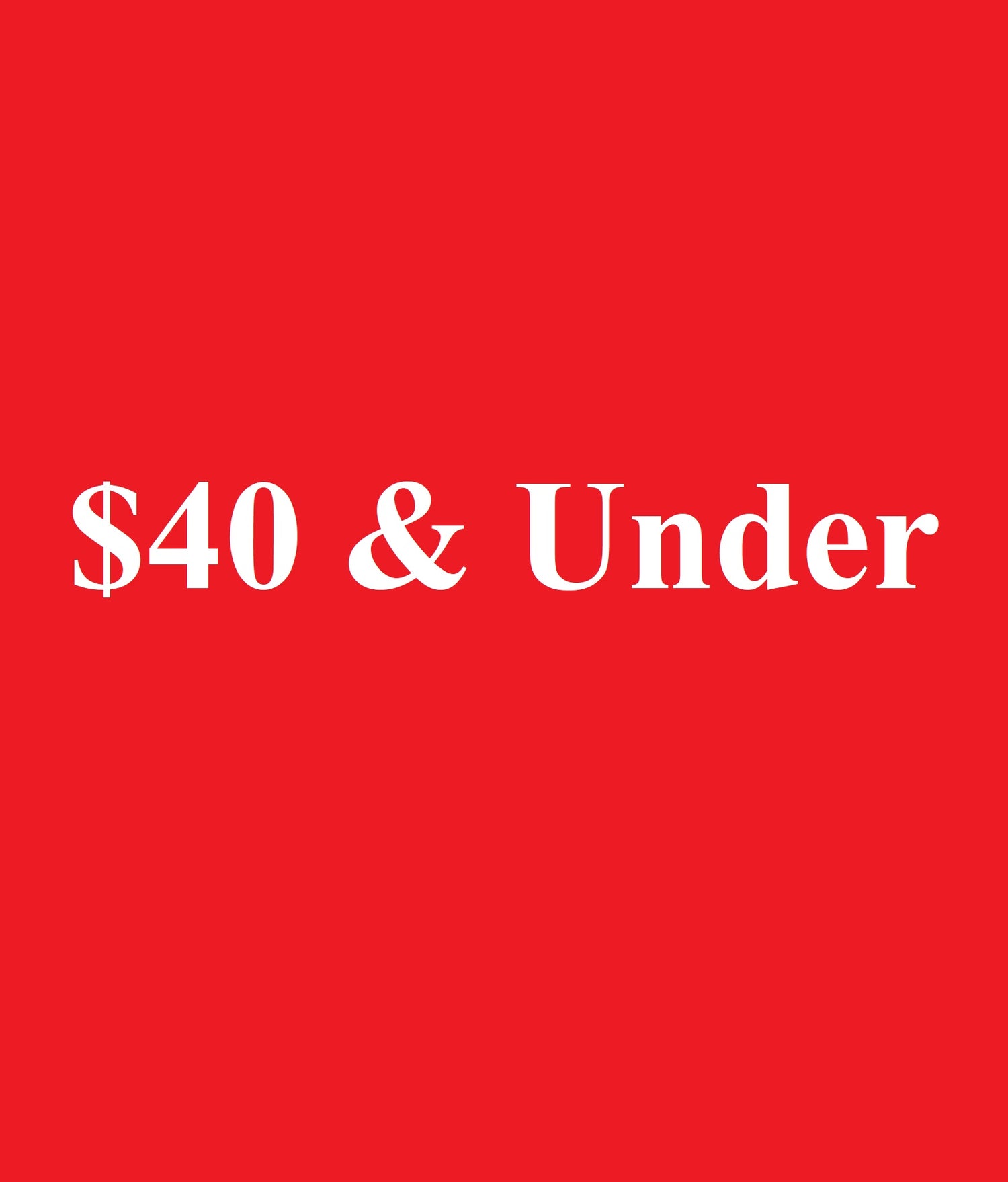 $40 & Under Autographs