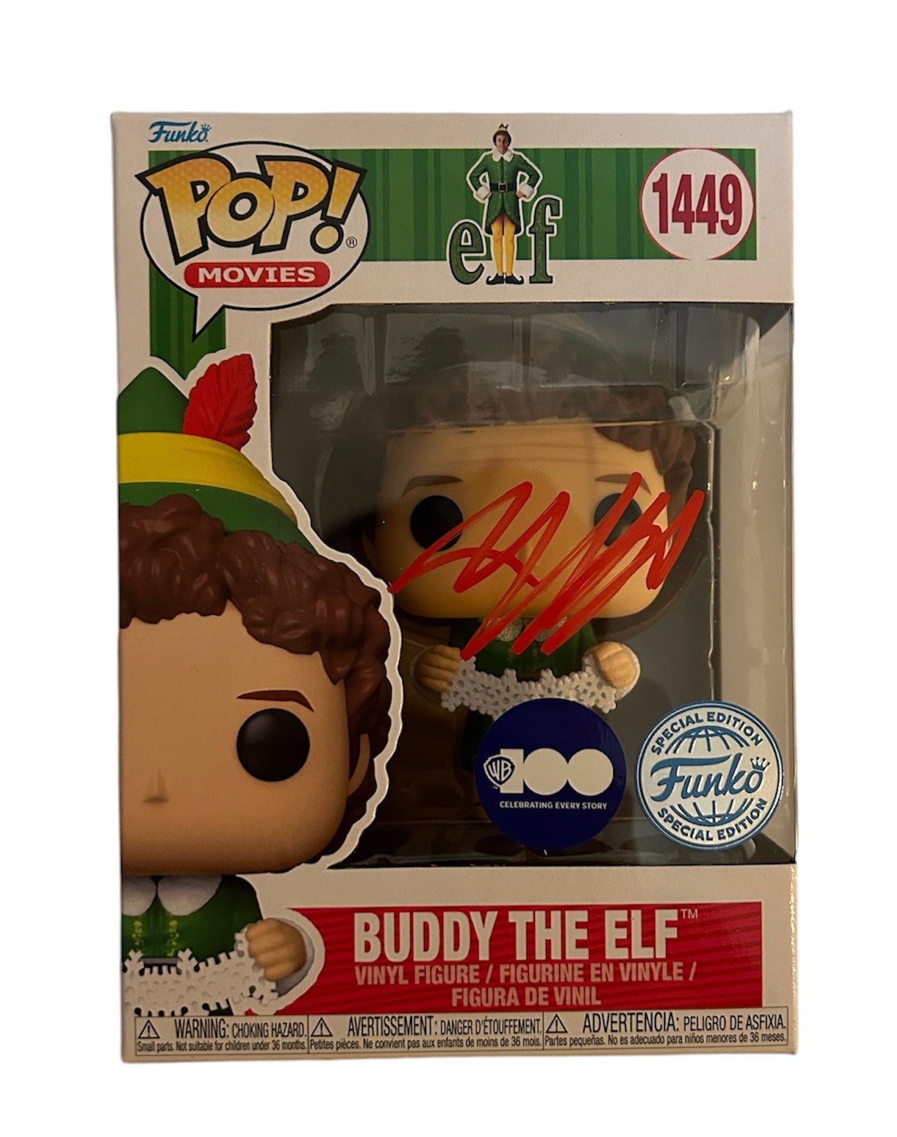Will Ferrell Signed Autographed Elf Funko Pop 1449 with Exact Photo Proof
