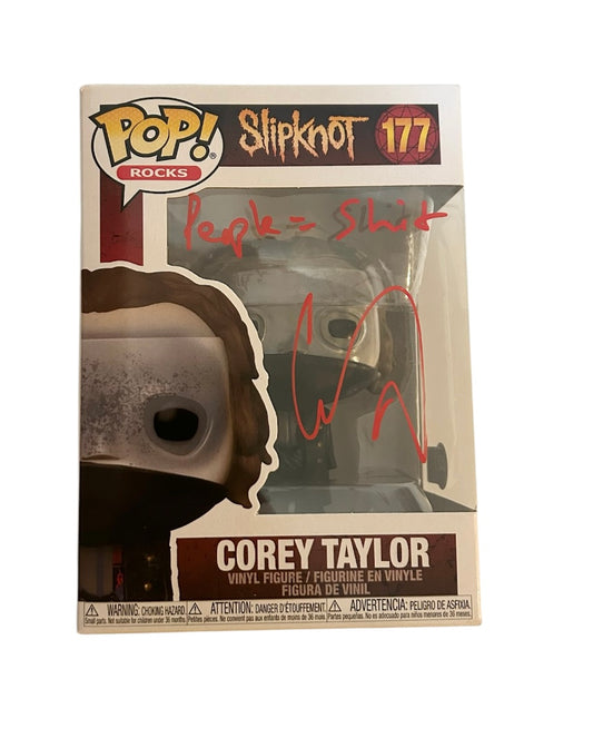 Corey Taylor Signed Autograph Slipknot Funko Pop Figure With Beckett Witness COA