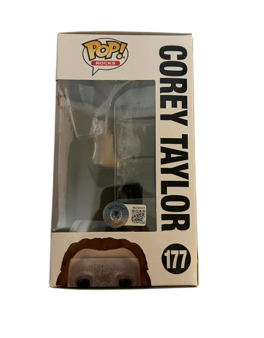 Corey Taylor Signed Autograph Slipknot Funko Pop Figure With Beckett Witness COA