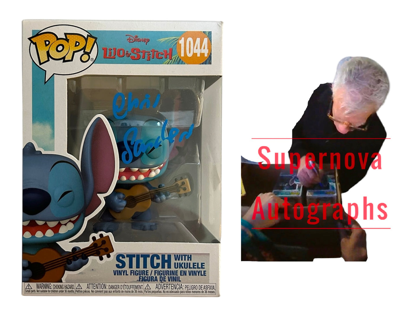Chris Sanders Signed Lilo and Stitch Funko Pop 1044 with Exact Photo Proof