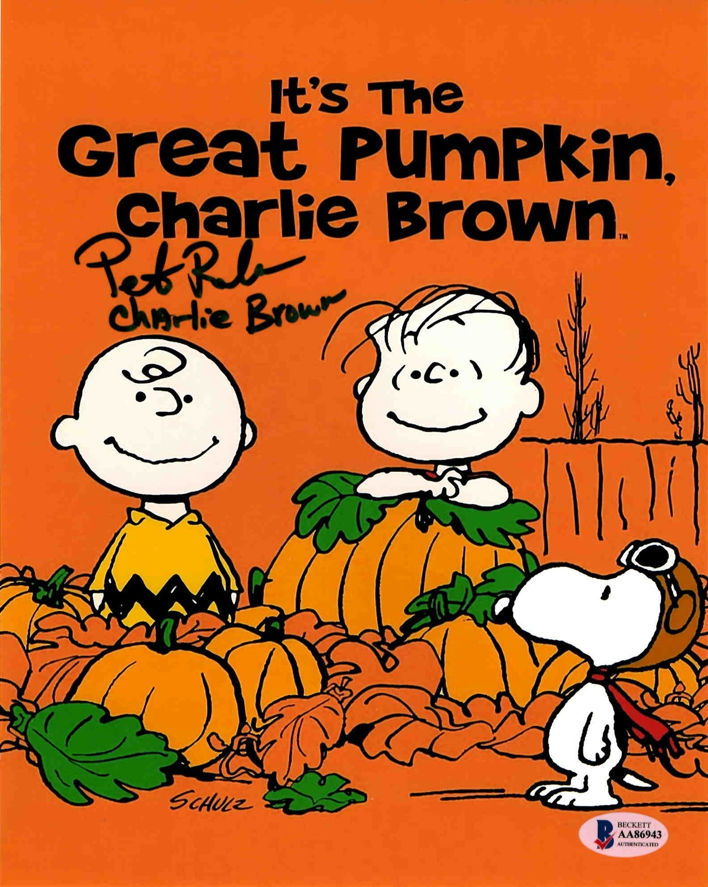 Peter Robbins Signed Autographed 8x10 Charlie Brown Photo with Beckett COA