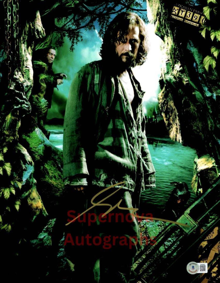 Gary Oldman Signed Autographed 11x14 Sirius Black Harry Potter Photo with Beckett COA