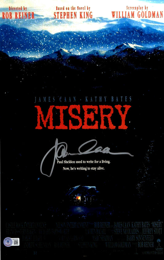 James Caan Signed Autograph 11x17 Misery Photo With Beckett COA