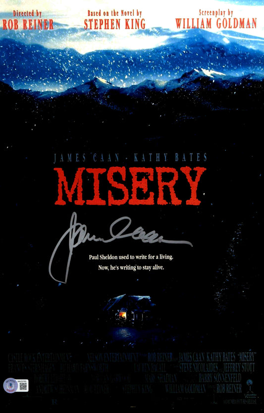 James Caan Signed Autograph 11x17 Misery Photo With Beckett COA