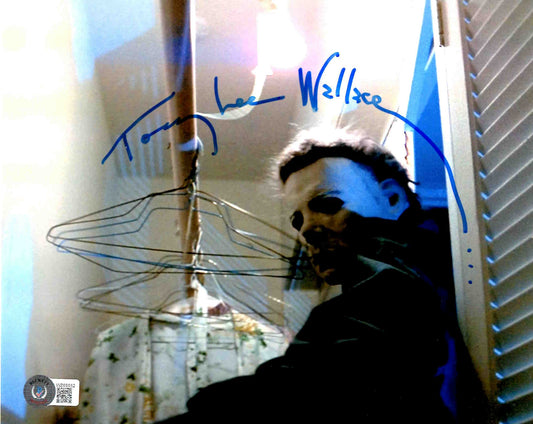 Tommy Lee  Wallace Signed Autographed Halloween Michael Myers Photo With Beckett COA