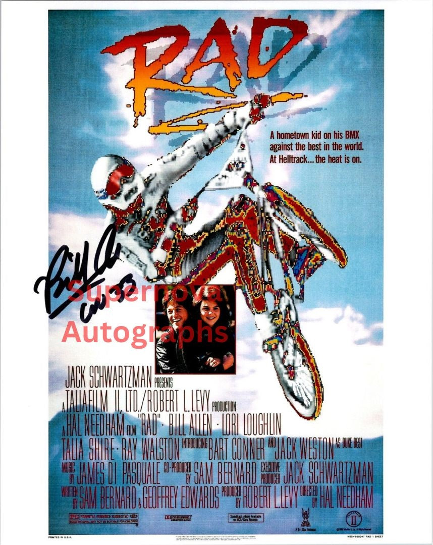 Bill Allen Signed 8x10 Photo Rad Movie Cru Jones #33 1986 Classic