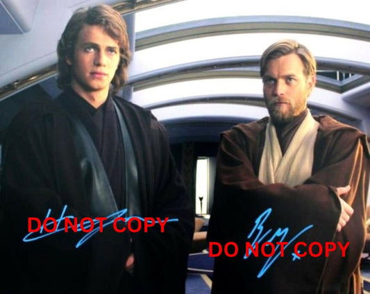 Hayden Christensen & Ewan Mcgregor Reprint Autographed 8x10 Photo