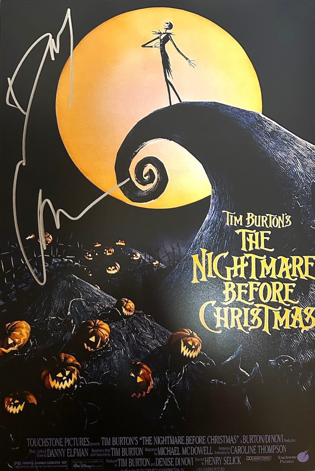 Danny Elfman Signed Autographed 12x18 The Nightmare Before Christmas Photo with Exact Photo Proof