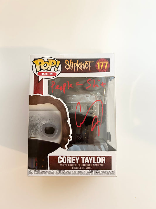 Corey Taylor Signed Autograph Slipknot Funko Pop Figure With Beckett Witness COA