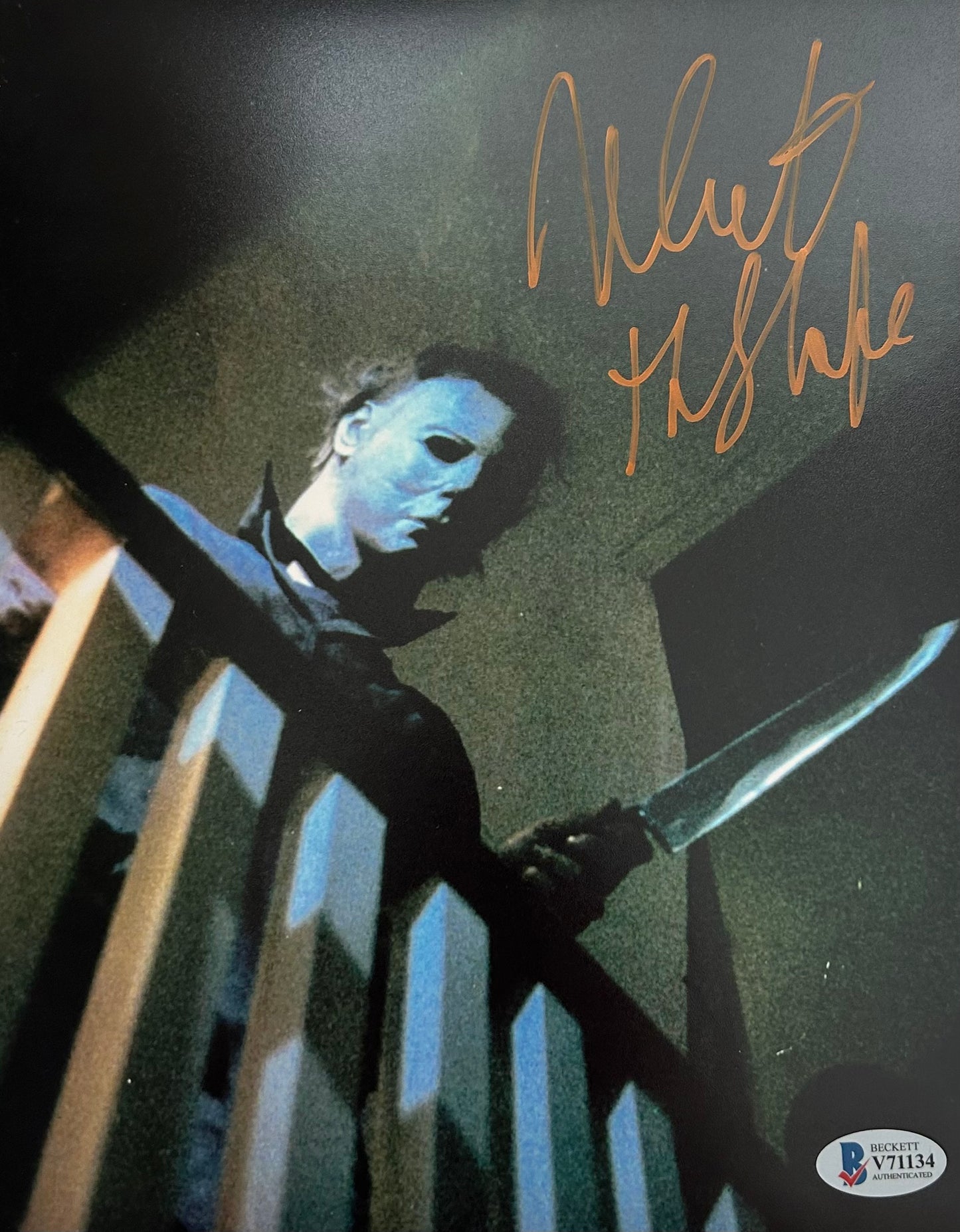 Nick Castle Signed Autographed 8x10 Halloween Michael Myers Photo With Beckett Witness