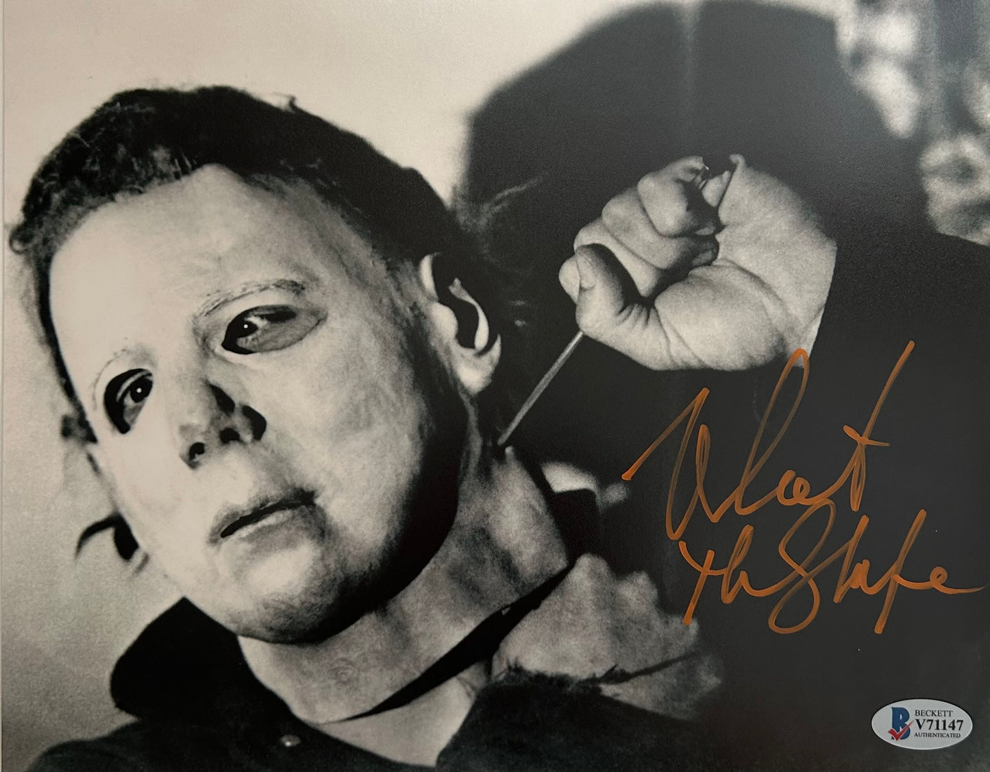 Nick Castle Signed Autographed 8x10 Halloween Michael Myers Photo With Beckett Witness