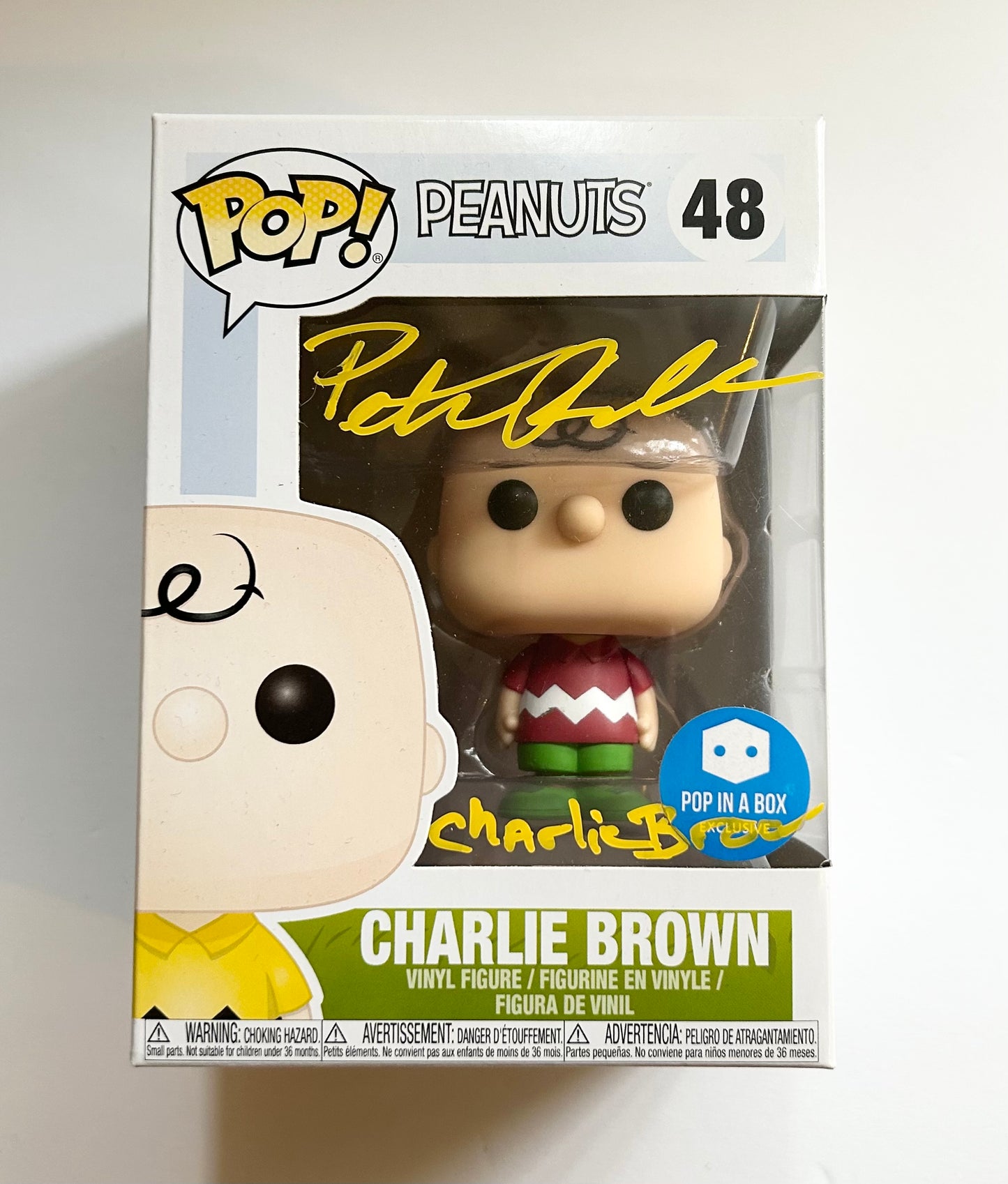 Peter Robbins Signed Autograph Charlie Brown Funko Pop Figure With Beckett Witness COA