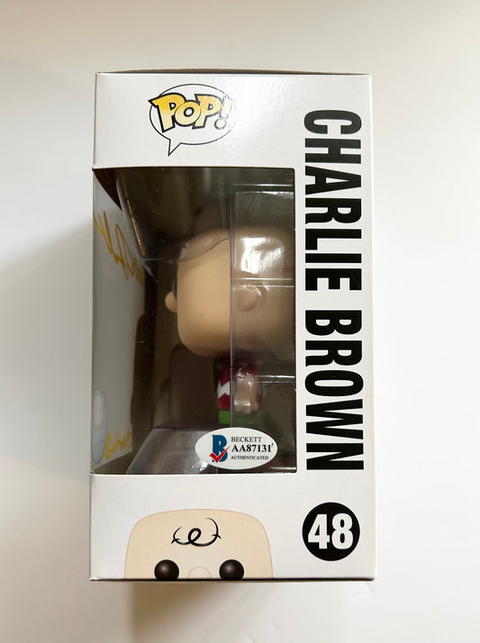 Peter Robbins Signed Autograph Charlie Brown Funko Pop Figure With Beckett Witness COA