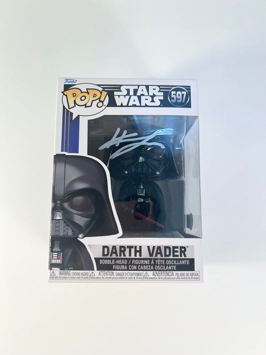 Hayden Christensen Signed Autographed Star Wars Darth Vader Funko Pop With Beckett