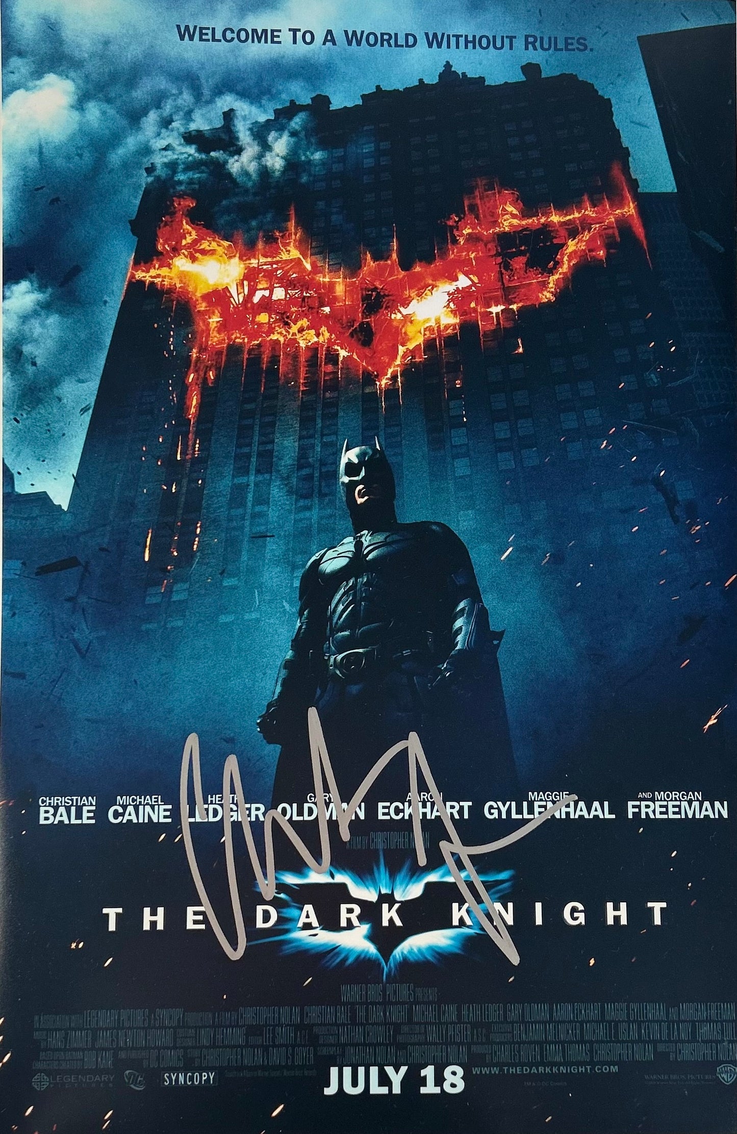 Christian Bale 11x17 The Dark Knight Photo With Exact Photo Proof