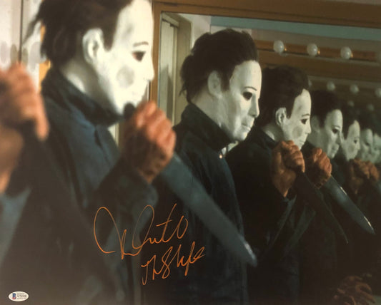 Nick Castle Signed Autographed 16x20 Halloween Michael Myers Photo With Beckett COA