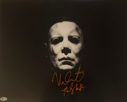 Nick Castle Signed Autographed 16x20 Halloween Michael Myers Photo With Beckett COA