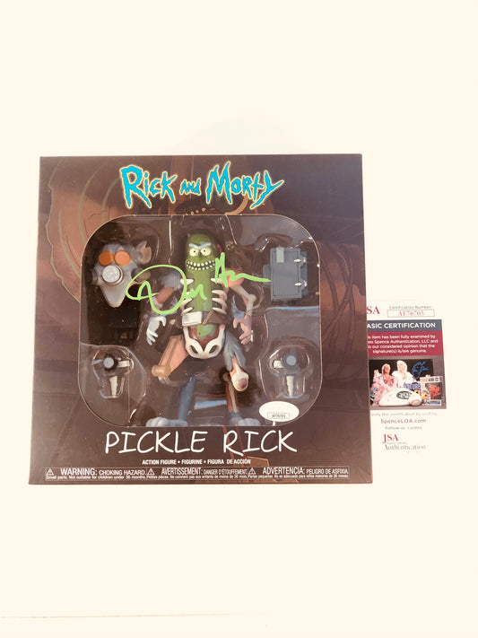 Dan Harmon Signed Autographed Rick and Morty Pickle Rick Toy With JSA COA