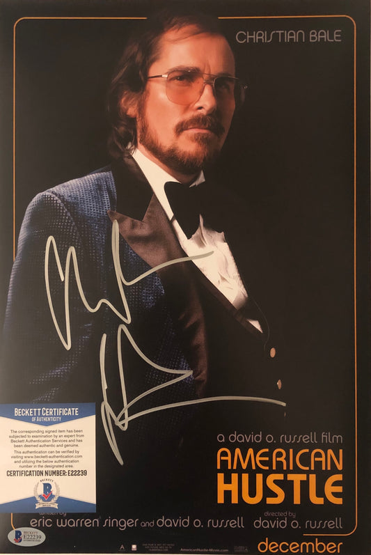 Christian Bale 10x15 Photo American Hustle With Beckett COA