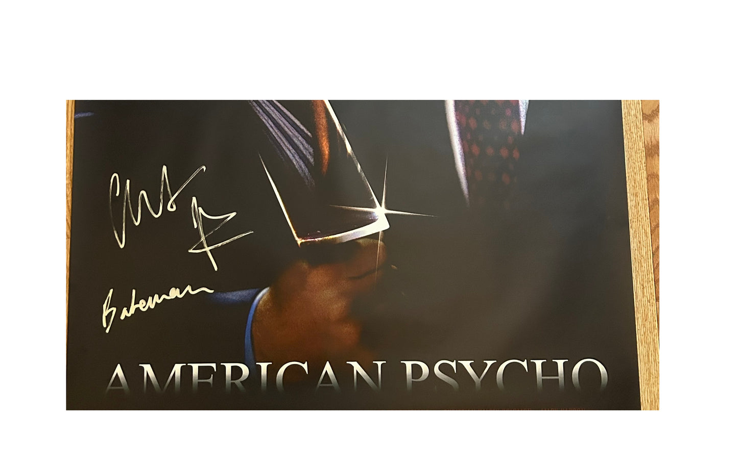 Christian Bale Signed Autographed Full Size American Psycho Poster with Exact Photo Proof