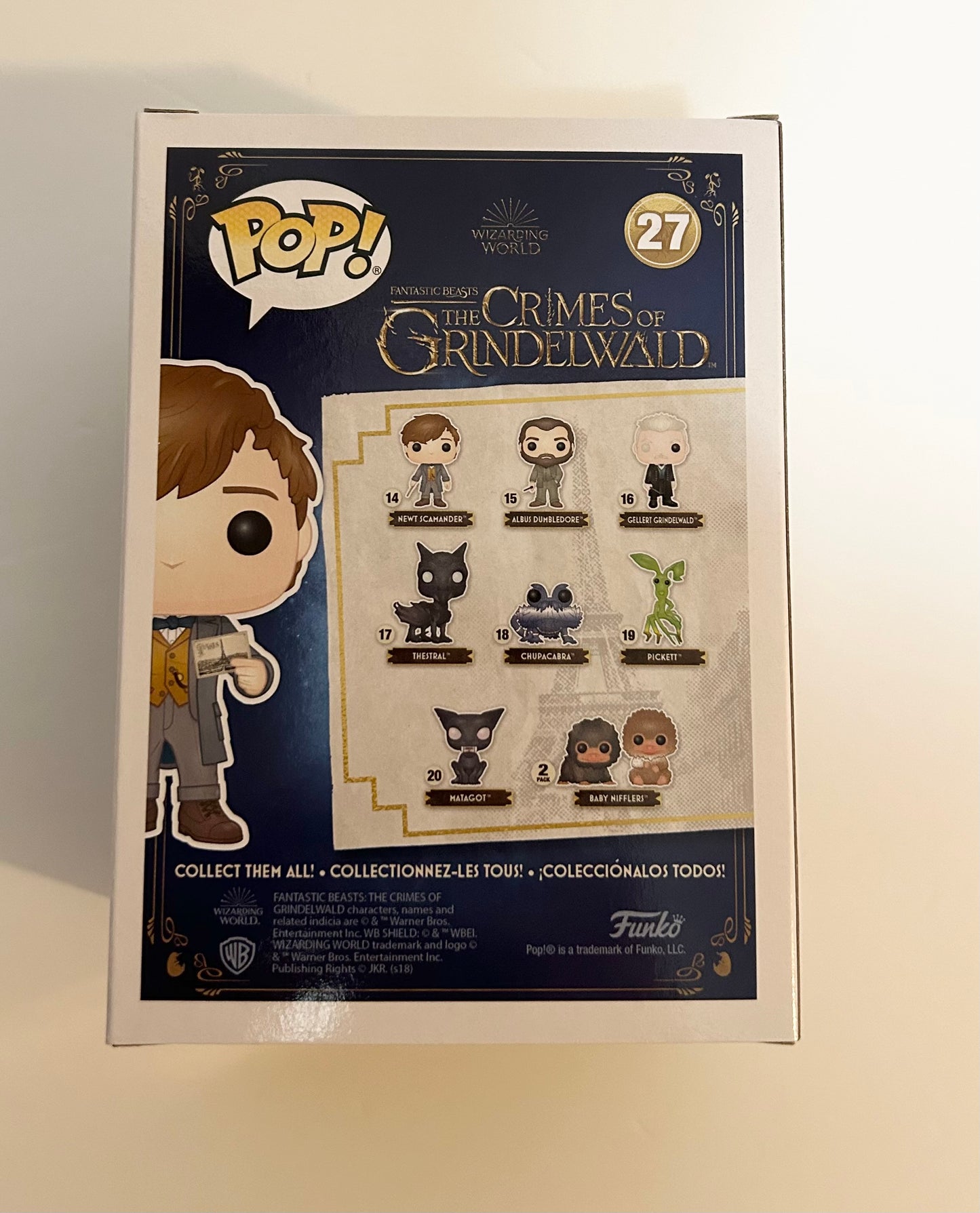 Eddie Redmayne Signed Autographed Funko Pop 27 Fantastic Beast With Beckett COA