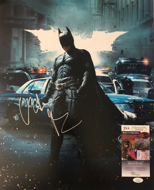 Christian Bale 16x20 Photo The Dark Knight Batman With JSA COA