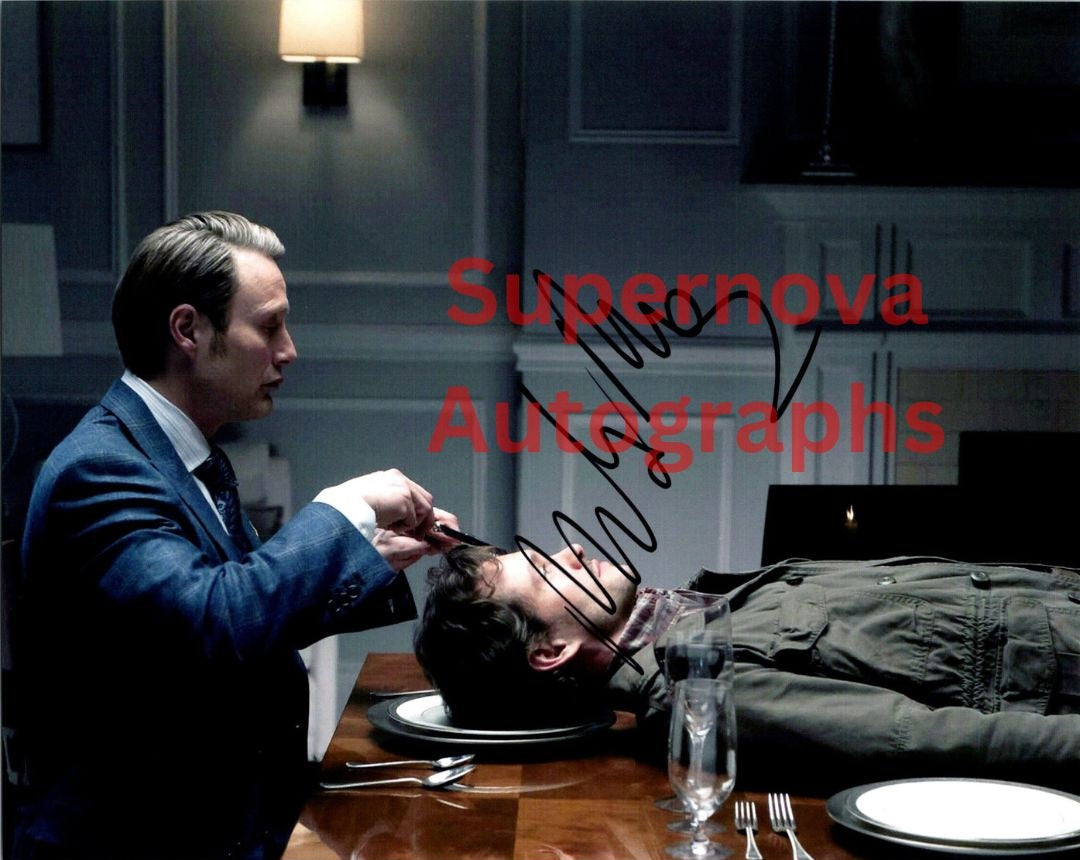 Mads Mikkelsen Signed Autographed 8x10 Hannibal Photo