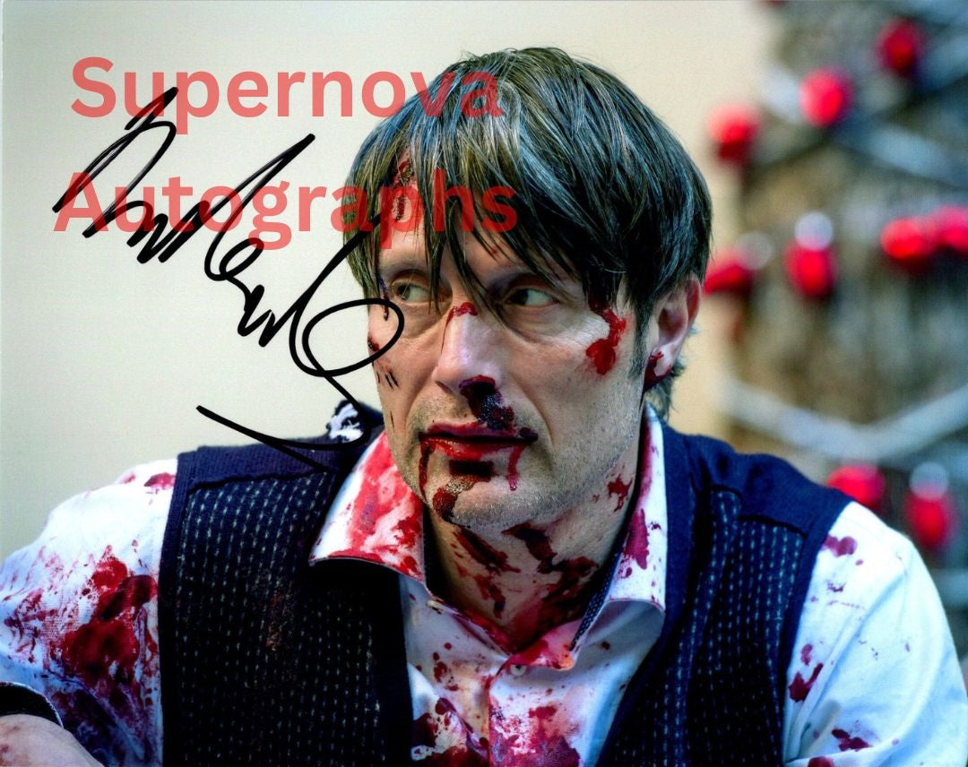 Mads Mikkelsen Signed Autographed 8x10 Hannibal Photo with Exact Photo Proof