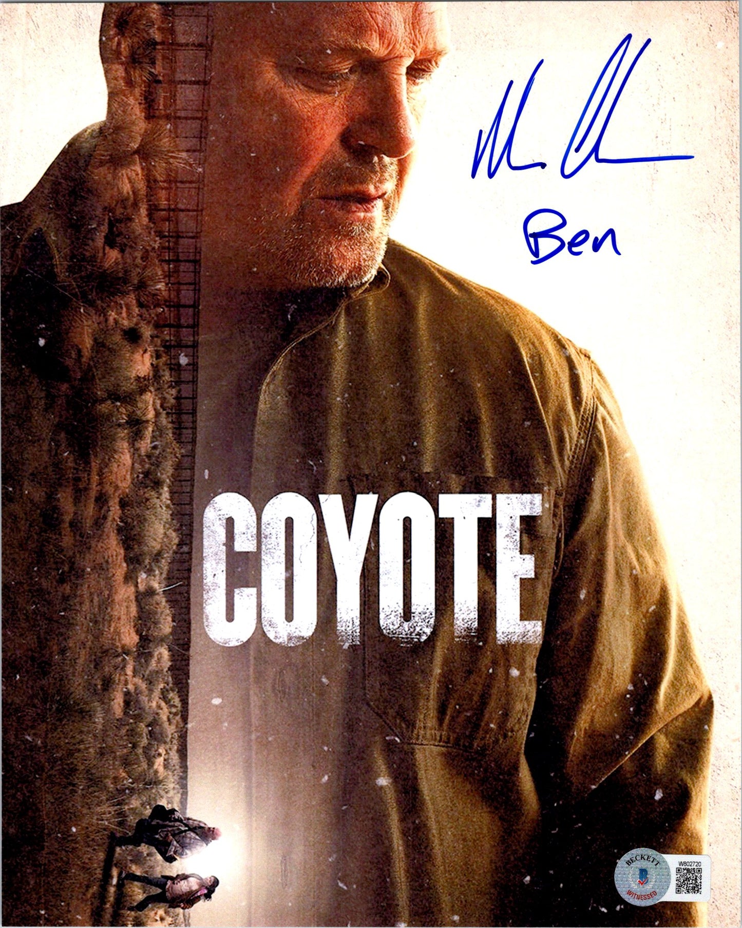 Michael Chiklis Signed Autographed 8x10 Coyote Photo With Beckett Witness