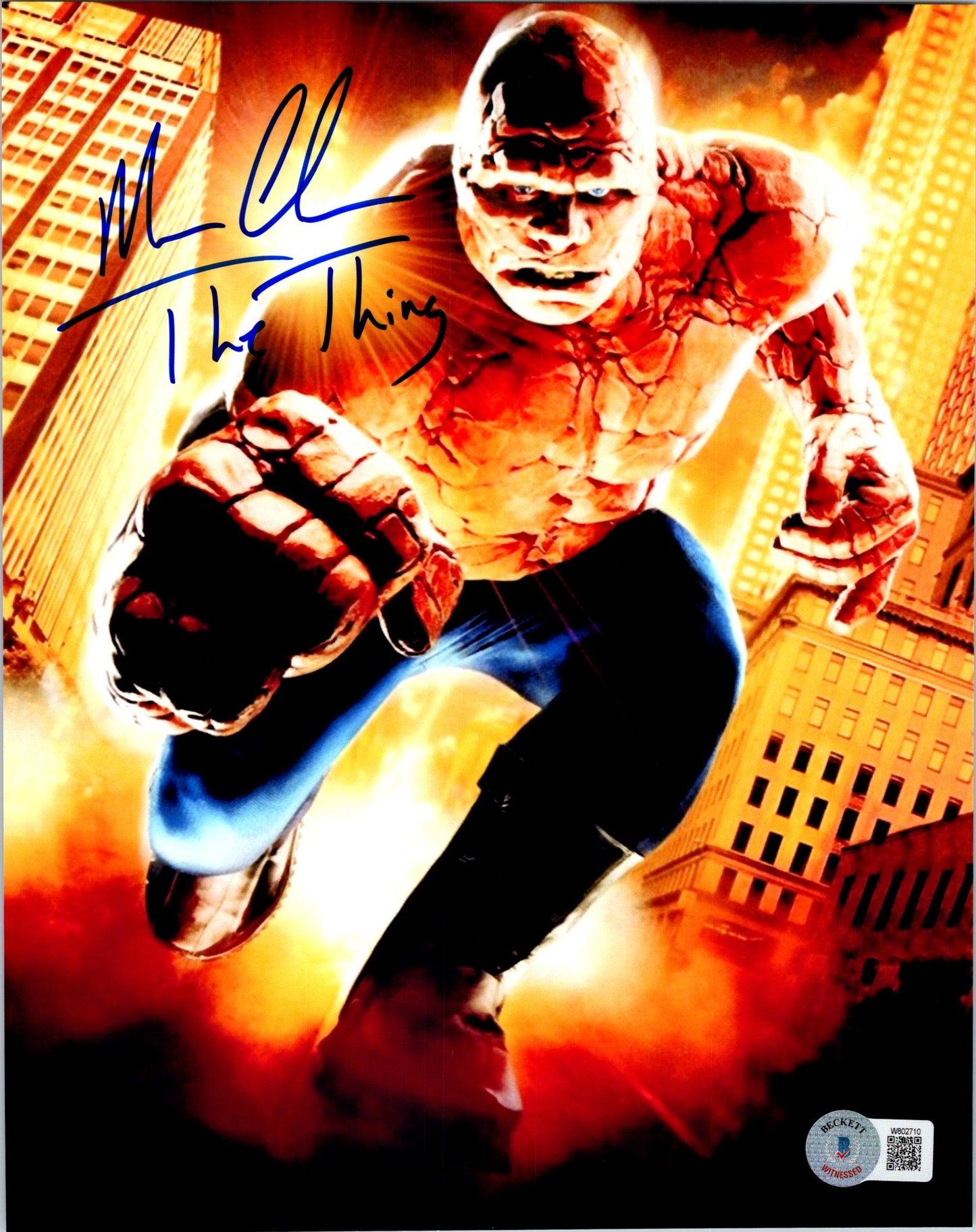 Michael Chiklis Signed Autographed 8x10 The Thing Fantastic 4 Photo With Beckett Witness