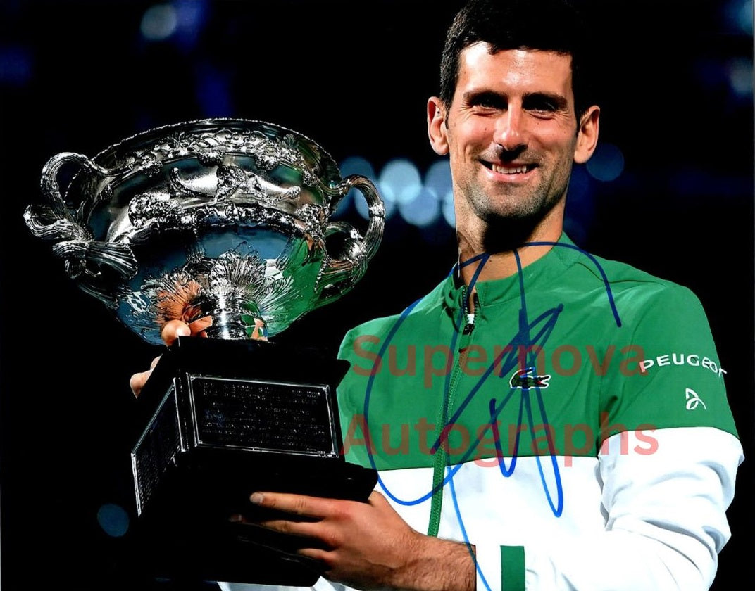 Novak Djokovic Signed Autographed 8x10 Wimbledon Us Open Tennis Photo