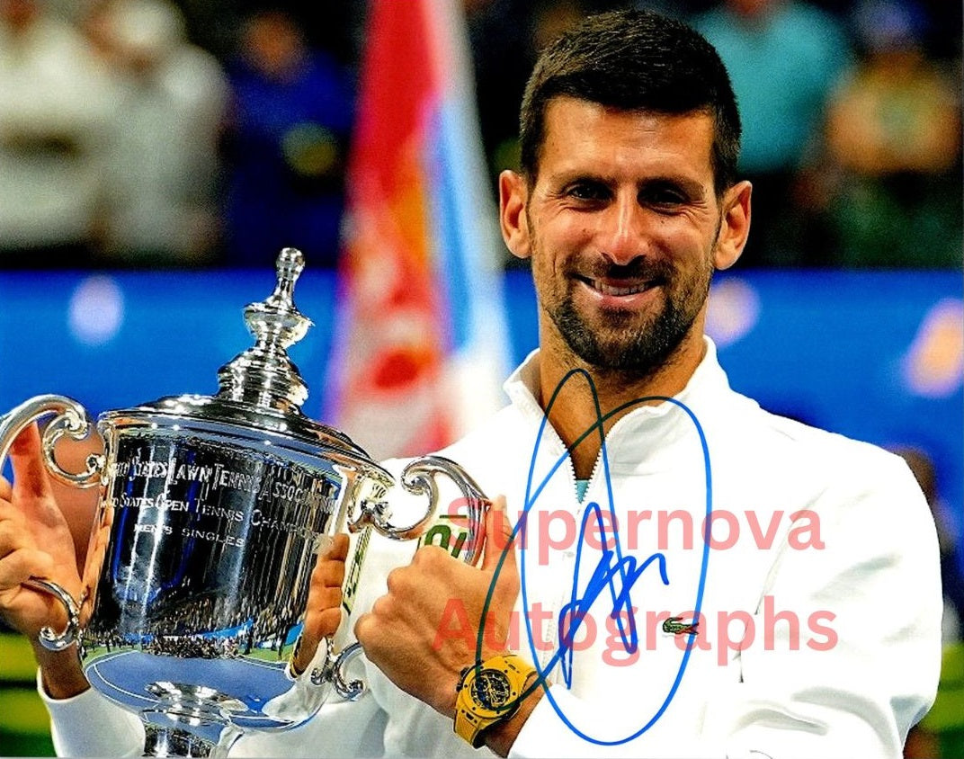 Novak Djokovic Signed Autographed 8x10 Wimbledon Us Open Tennis Photo