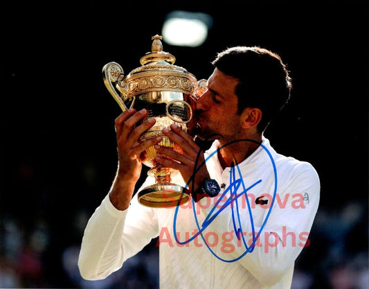 Novak Djokovic Signed Autographed 8x10 Wimbledon Us Open Tennis Photo