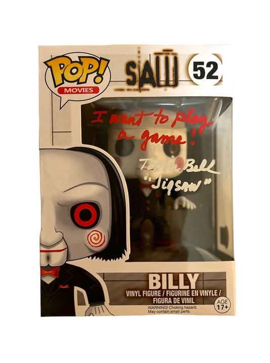 Tobin Bell Signed Autographed Billy Saw Funko Pop 52 With Beckett Witness