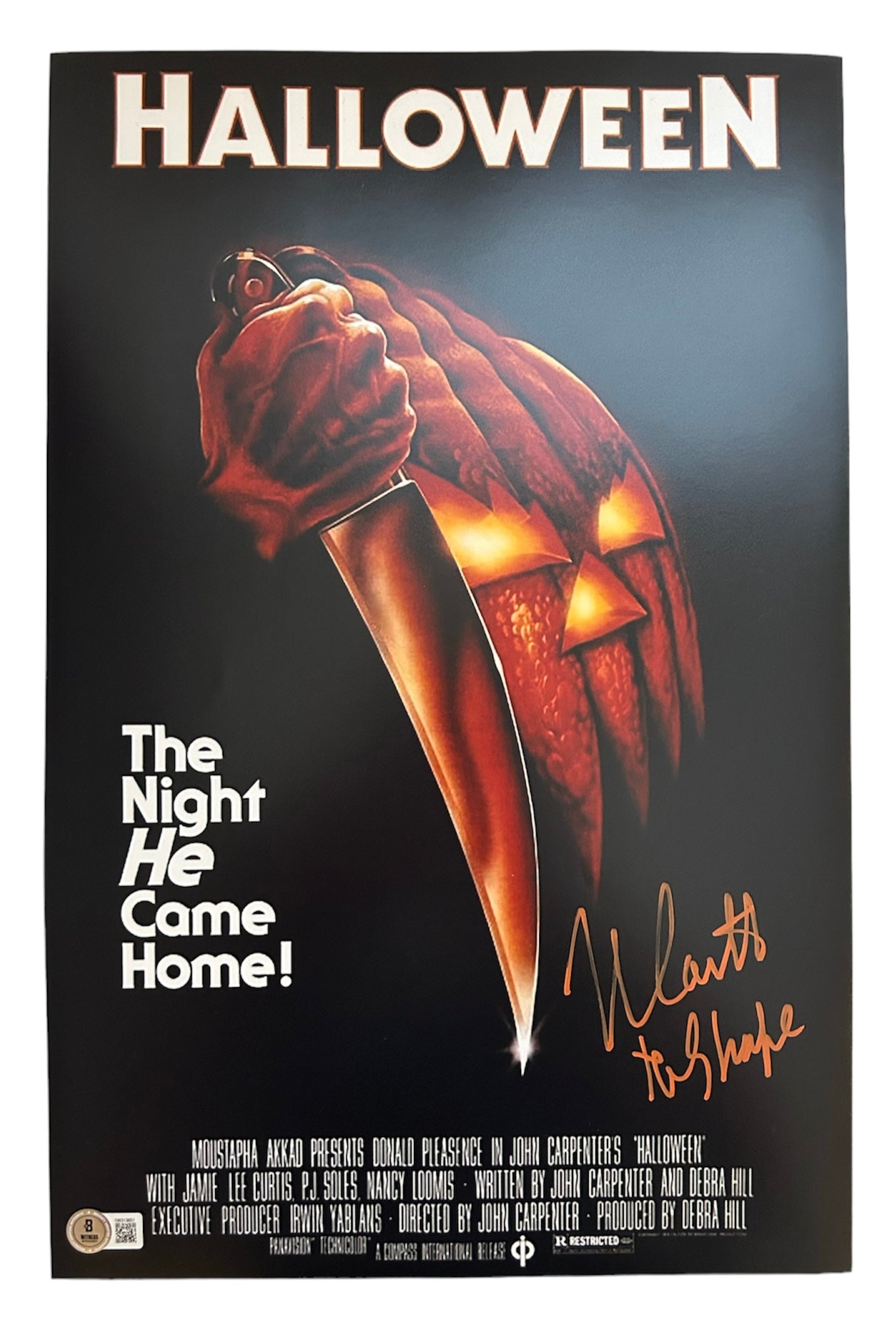 Nick Castle Signed Autographed 11x17 Halloween Michael Myers Photo With Beckett COA