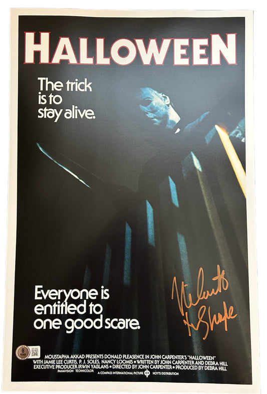 Nick Castle Signed Autographed 11x17 Halloween Michael Myers Photo With Beckett COA