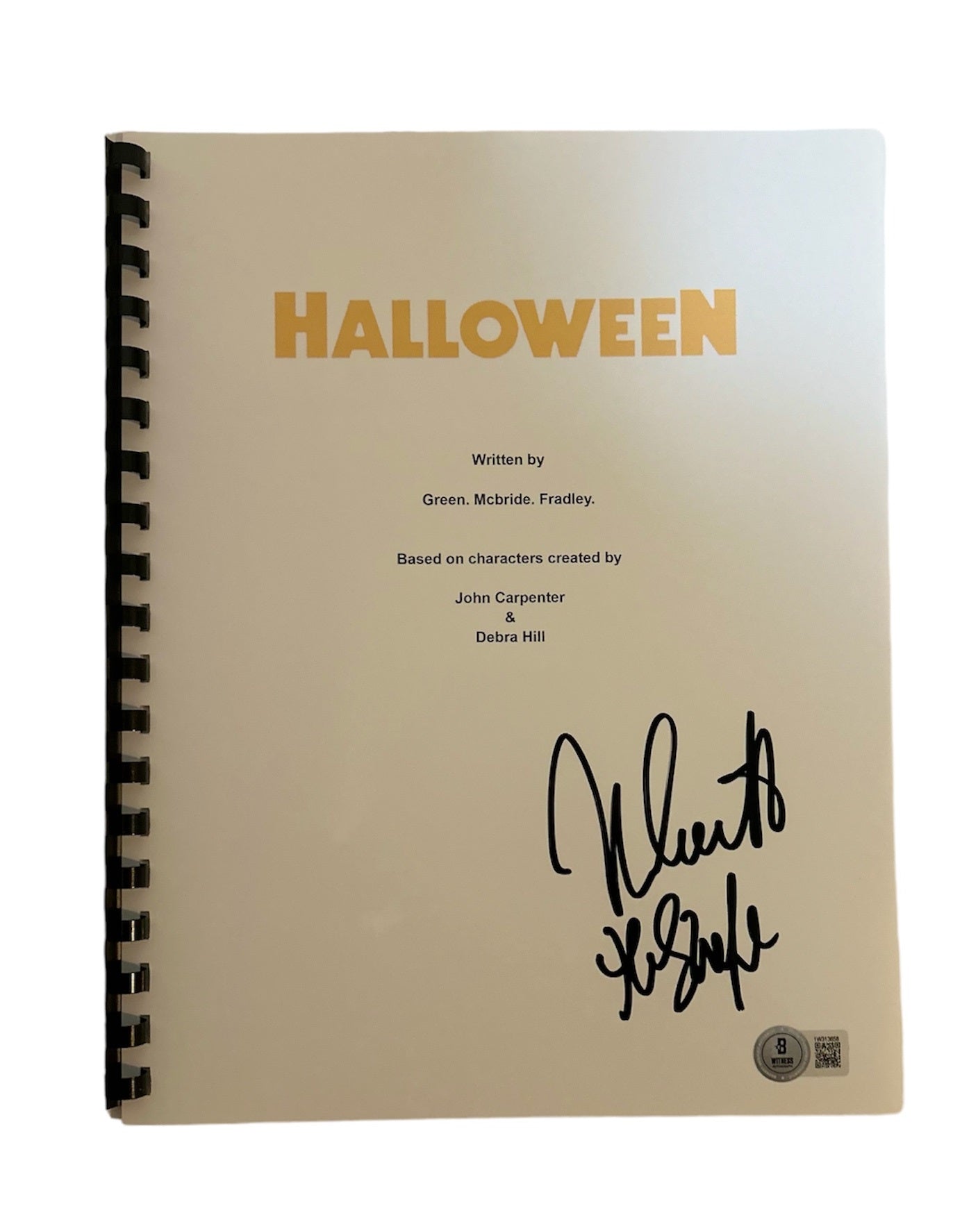 Nick Castle Signed Autographed Halloween Full Movie Script With Beckett Witness