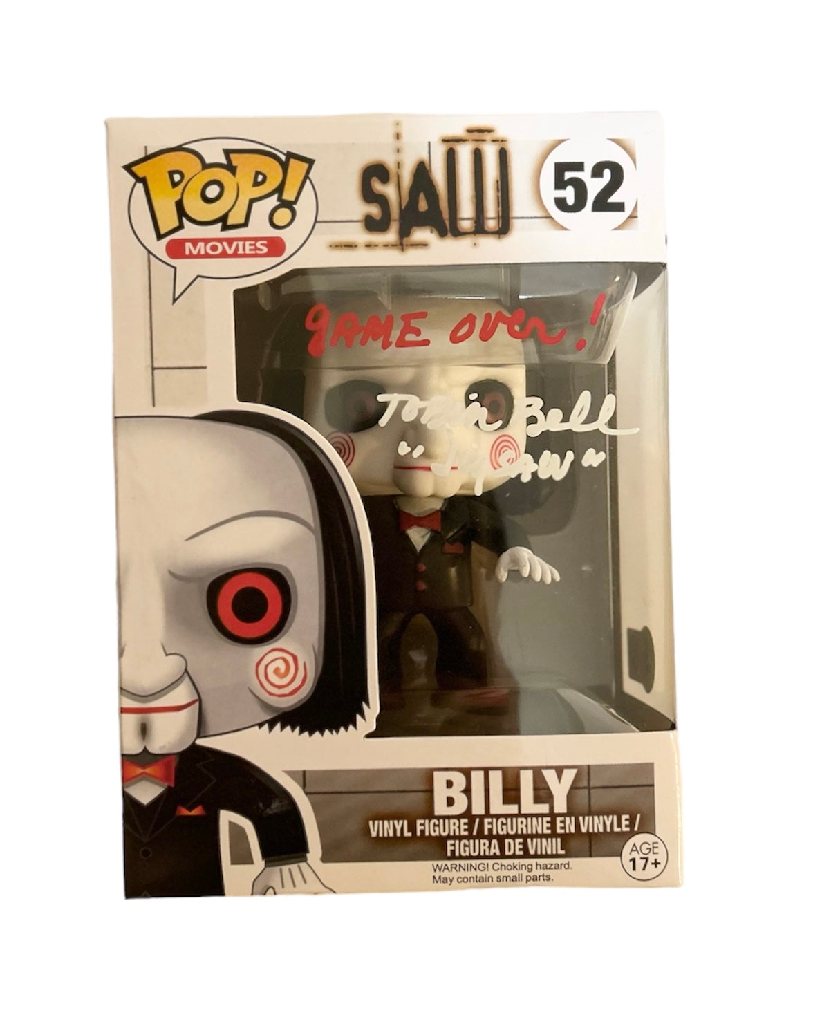 Tobin Bell Signed Autographed Billy Saw Funko Pop 52 With Beckett Witness