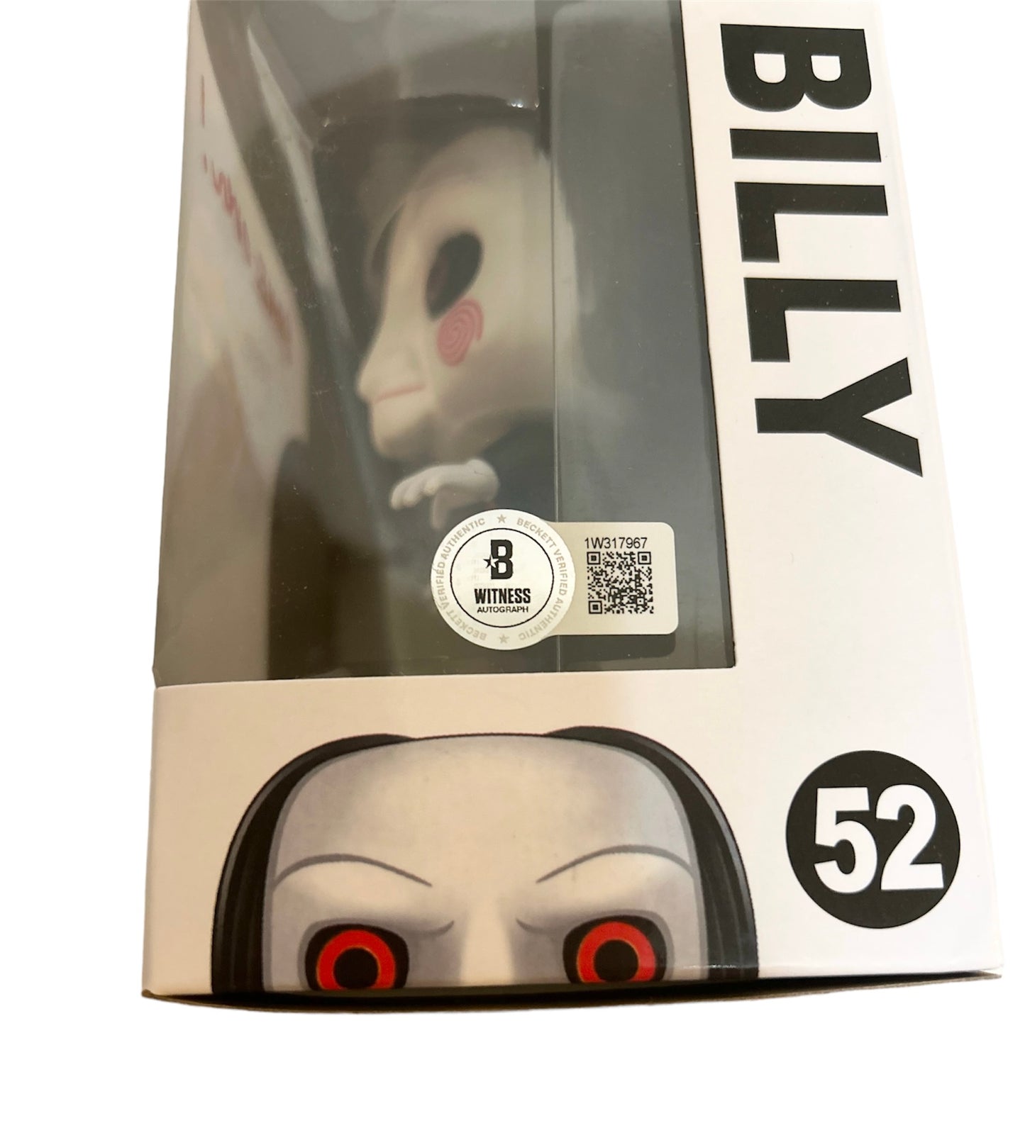 Tobin Bell Signed Autographed Billy Saw Funko Pop 52 With Beckett Witness