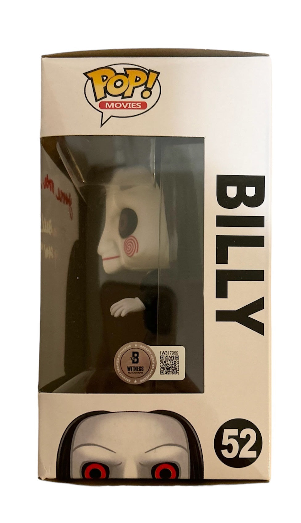 Tobin Bell Signed Autographed Billy Saw Funko Pop 52 With Beckett Witness