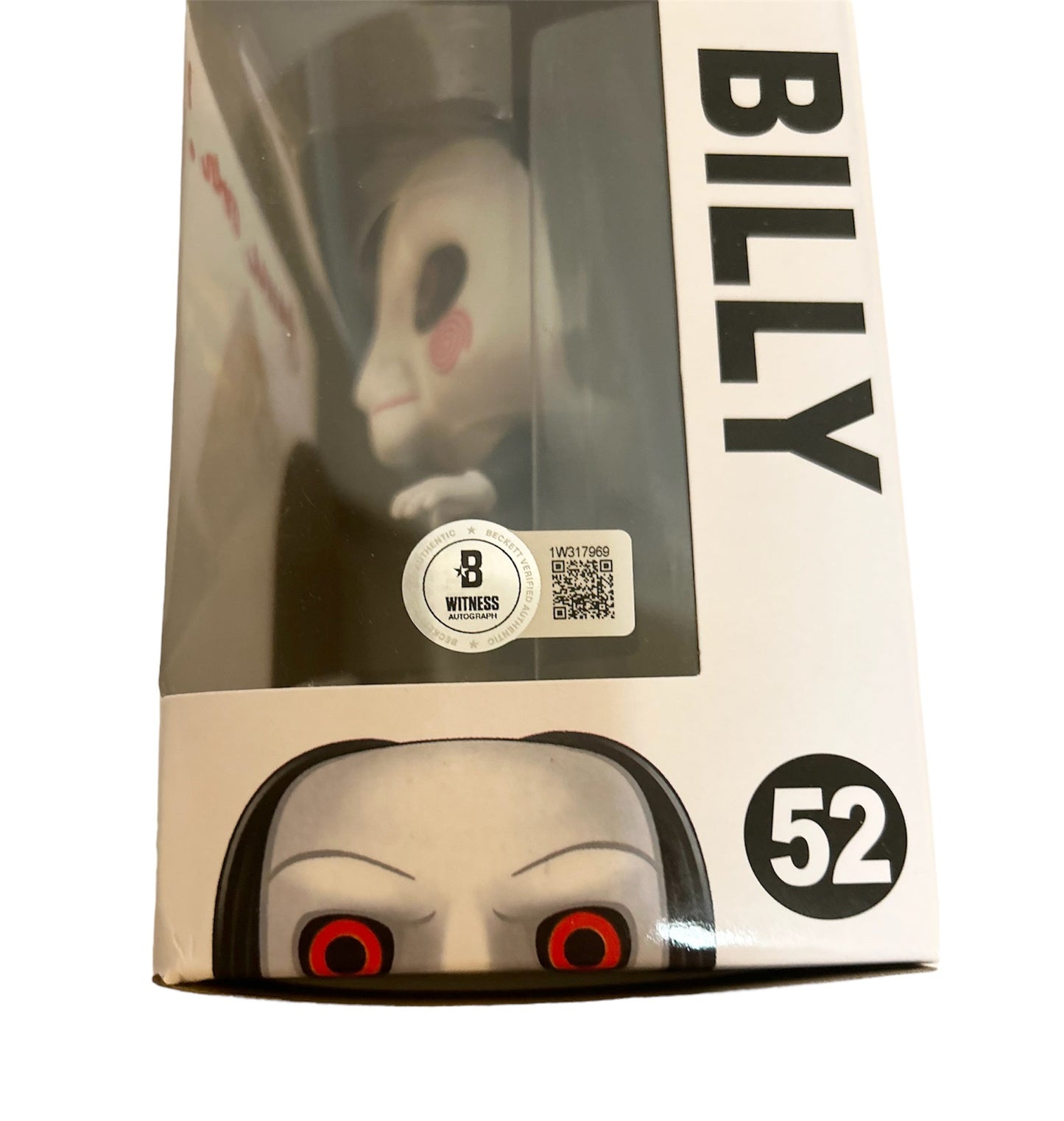 Tobin Bell Signed Autographed Billy Saw Funko Pop 52 With Beckett Witness