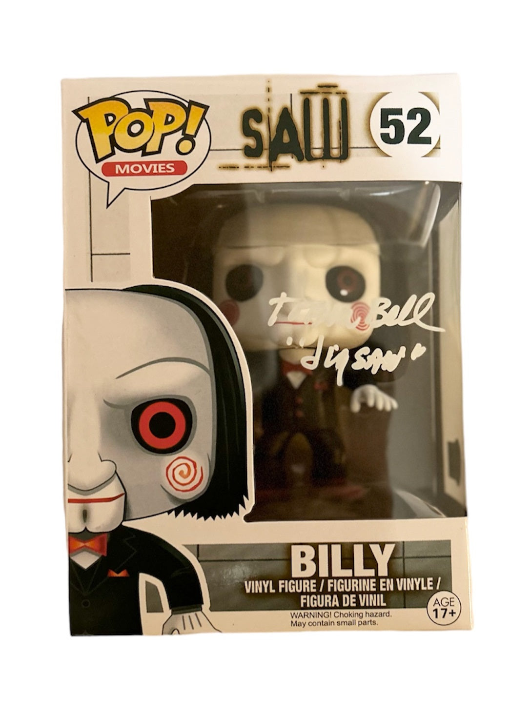 Tobin Bell Signed Autographed Billy Saw Funko Pop 52 With Beckett Witness