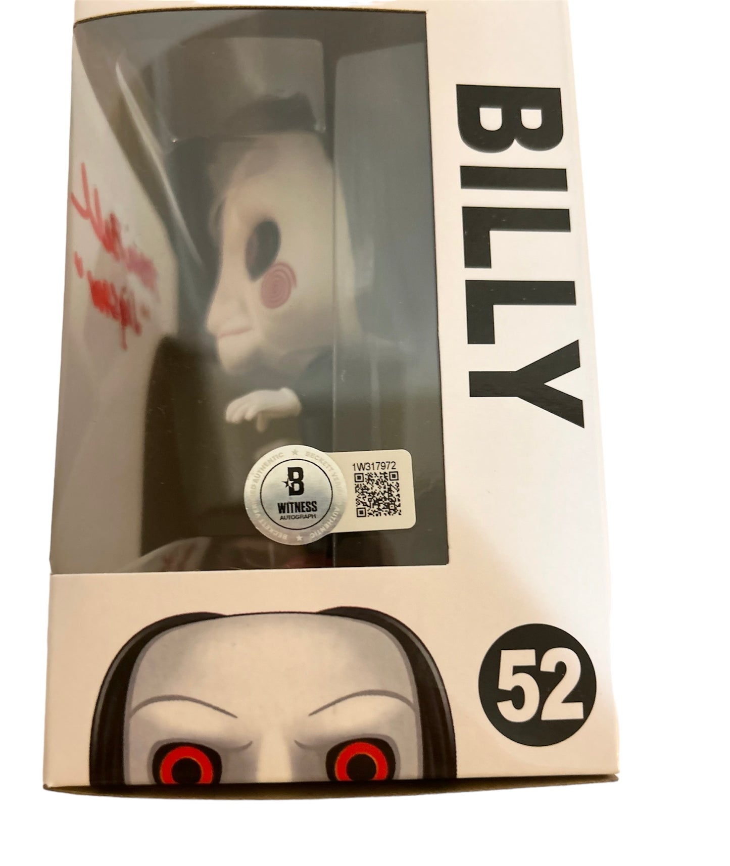 Tobin Bell Signed Autographed Billy Saw Funko Pop 52 With Beckett Witness