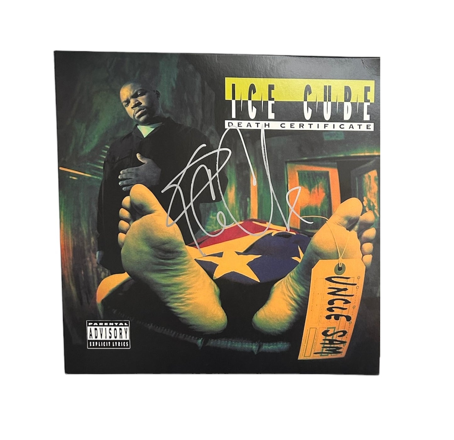 Ice Cube Signed Autographed Death Certificate Vinyl with Exact Photo Proof