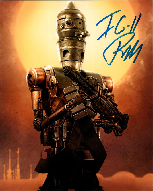 Rio Hackford Signed Autographed 8x10 IG-11 The Mandalorian Starwars Photo