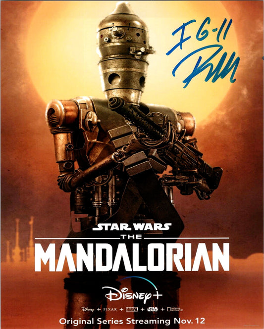 Rio Hackford Signed Autographed 8x10 IG-11 The Mandalorian Starwars Photo