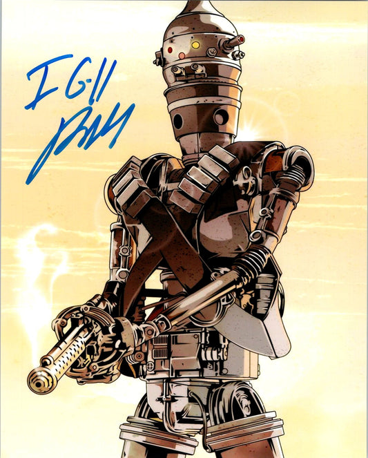 Rio Hackford Signed Autographed 8x10 IG-11 The Mandalorian Starwars Photo