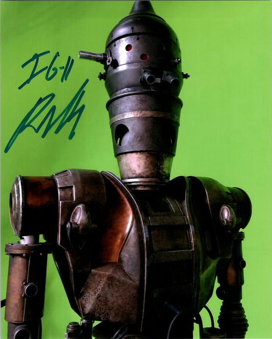 Rio Hackford Signed Autographed 8x10 IG-11 The Mandalorian Starwars Photo