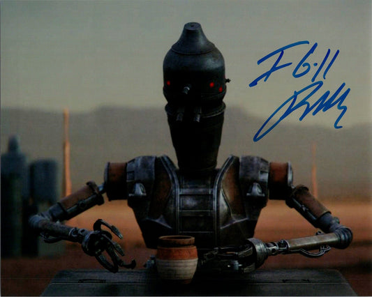 Rio Hackford Signed Autographed 8x10 IG-11 The Mandalorian Starwars Photo